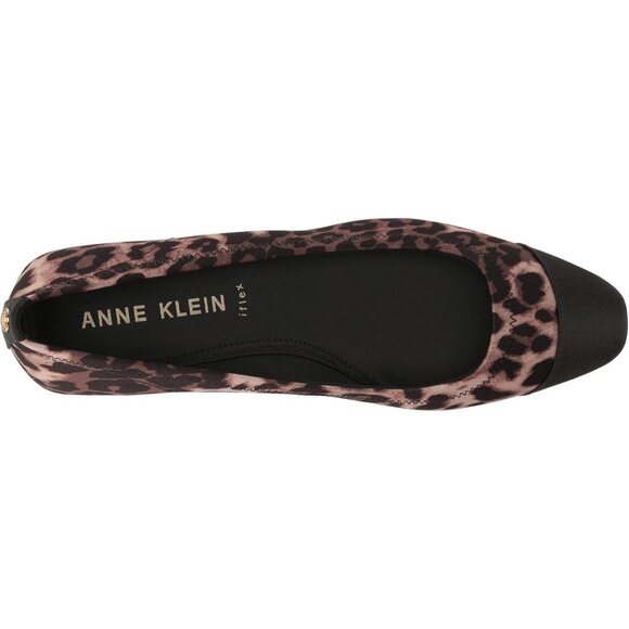 Anne Klein Womens Leopard LeatherClosed Pointed ToePull-On Carlie Ballet Flat - Picture 5 of 8